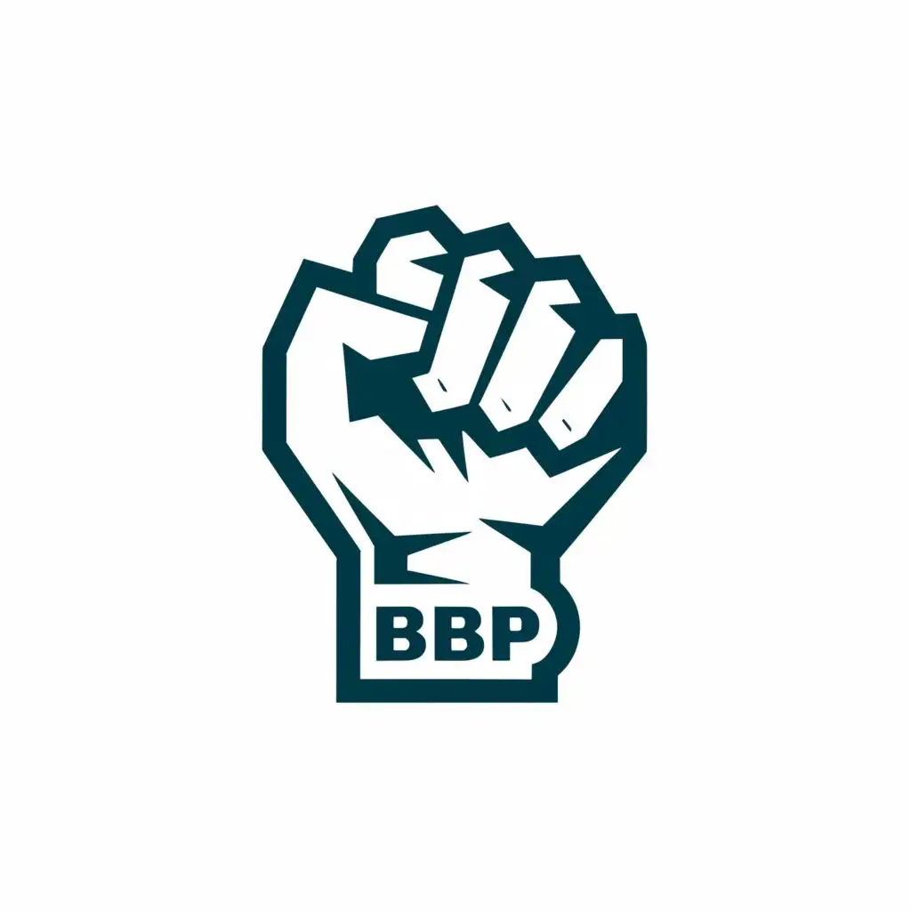 logo, Fist, with the text "BBBP ", typography, be used in Internet industry