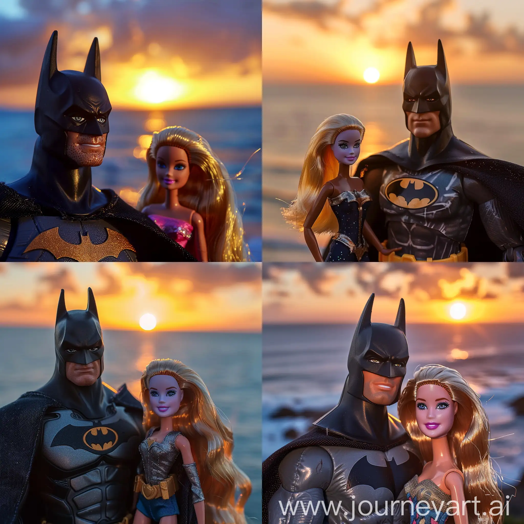Batman-and-Barbie-Silhouettes-at-Sunset-by-the-Sea