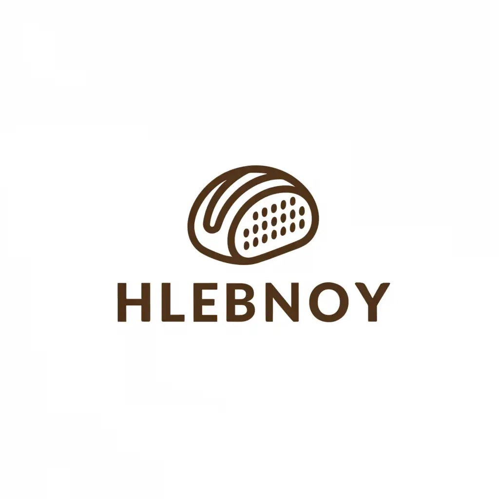 a logo design,with the text "Hlebnoy", main symbol:bread,Minimalistic,be used in Entertainment industry,clear background