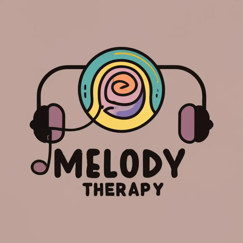 logo, Music, healing, inspire, soulful, with the text "Melody Therapy", typography, be used in Entertainment industry