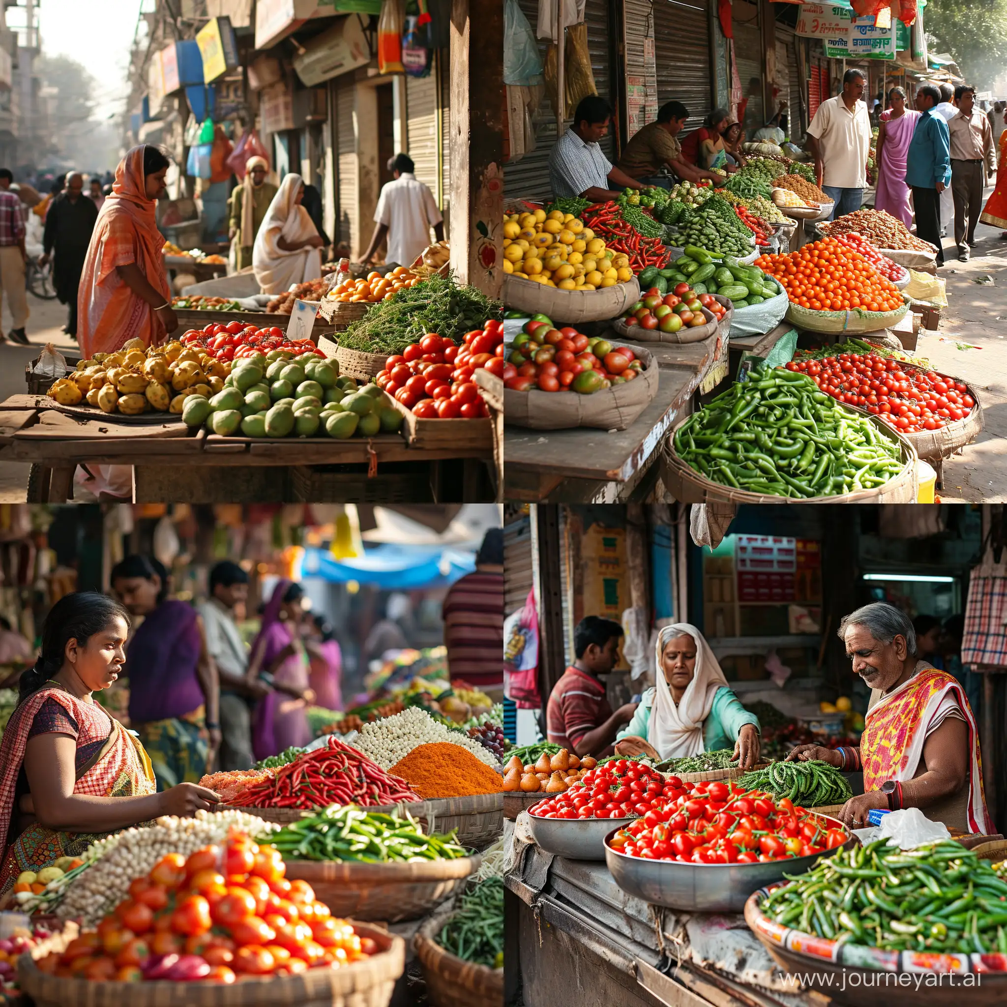 Vibrant-Indian-Market-Scene-with-Versatile-Artistic-Expression