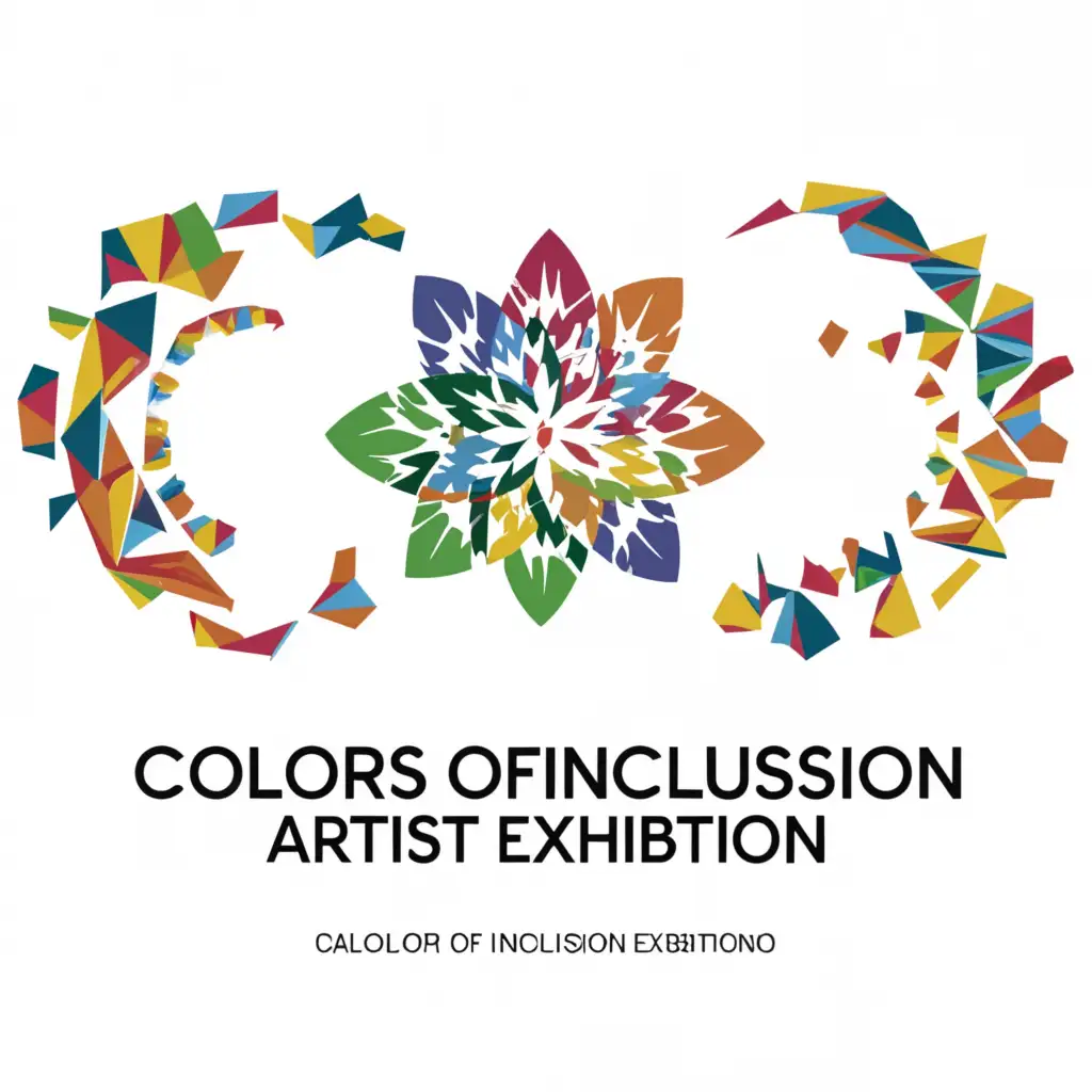 a logo design,with the text "Colors of Inclusion Artist Exhibition", main symbol:inclusive art,Moderate,clear background