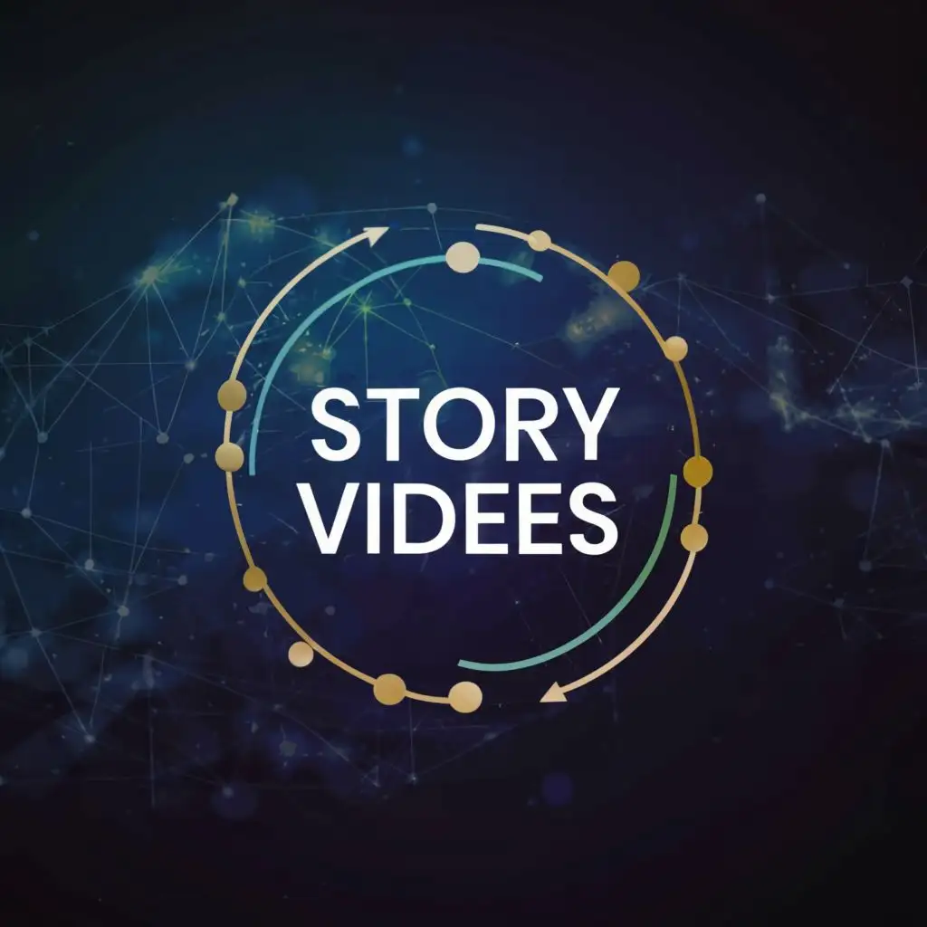 logo, Circle, with the text "Story Videos", typography, be used in Technology industry