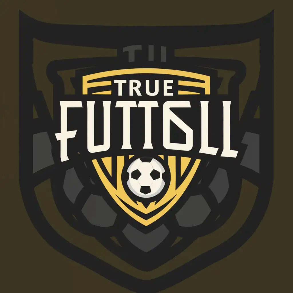 a logo design,with the text "TRUE FUTSAL", main symbol:a shield,complex,be used in Real Estate industry,clear background