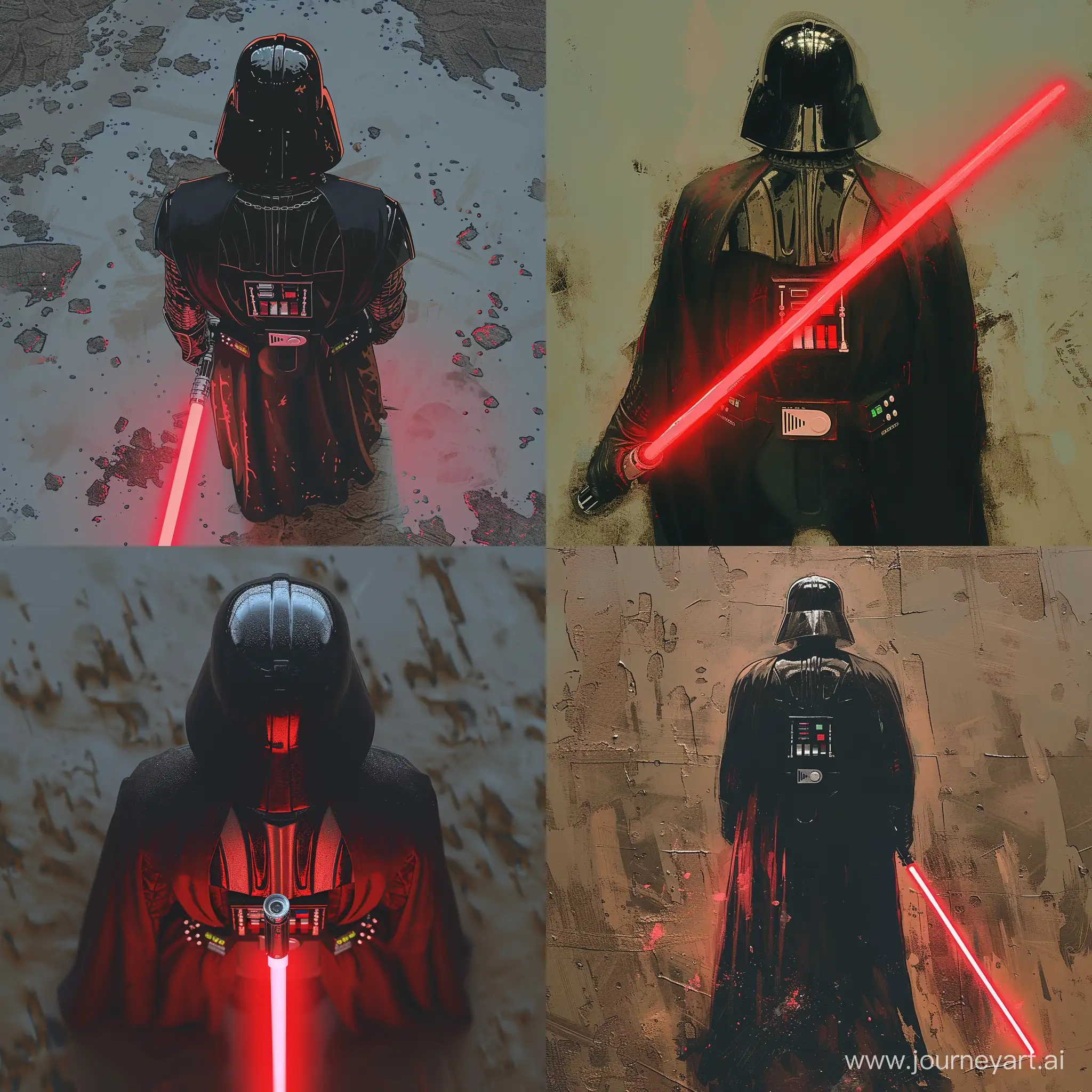Darth-Vader-with-Red-Lightsaber-Sith-Lord-in-Aerial-Perspective
