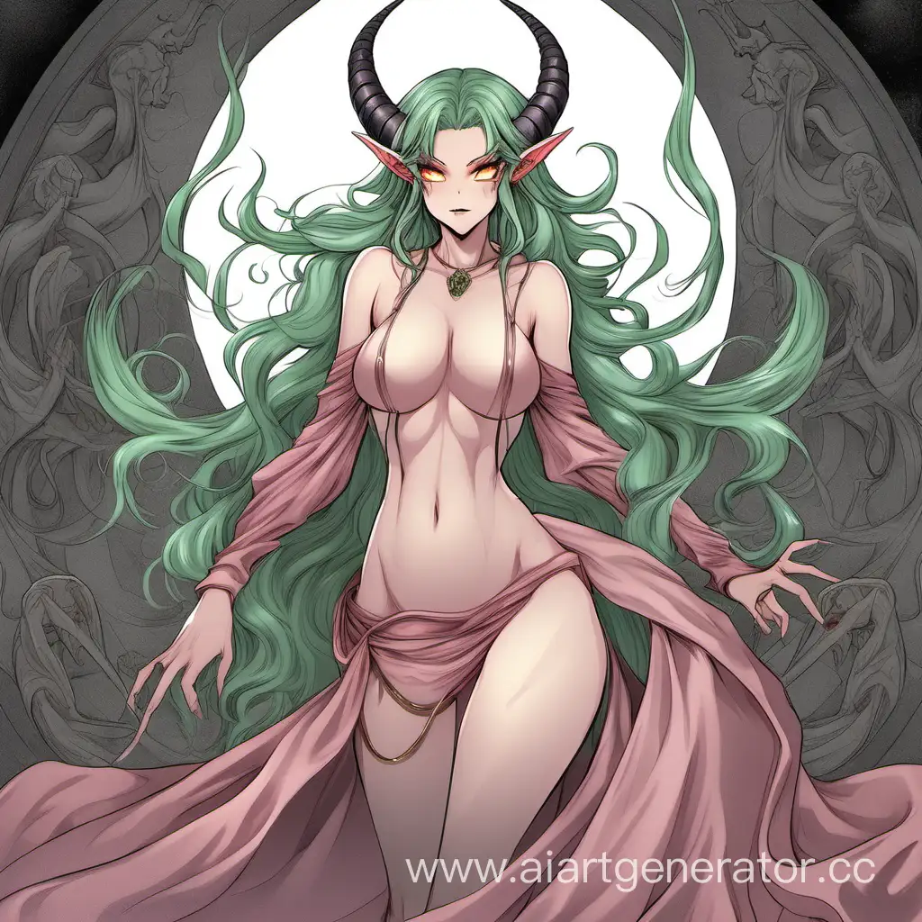 Seductive-Demon-Woman-with-Goat-Horns-and-Silver-Jewelry