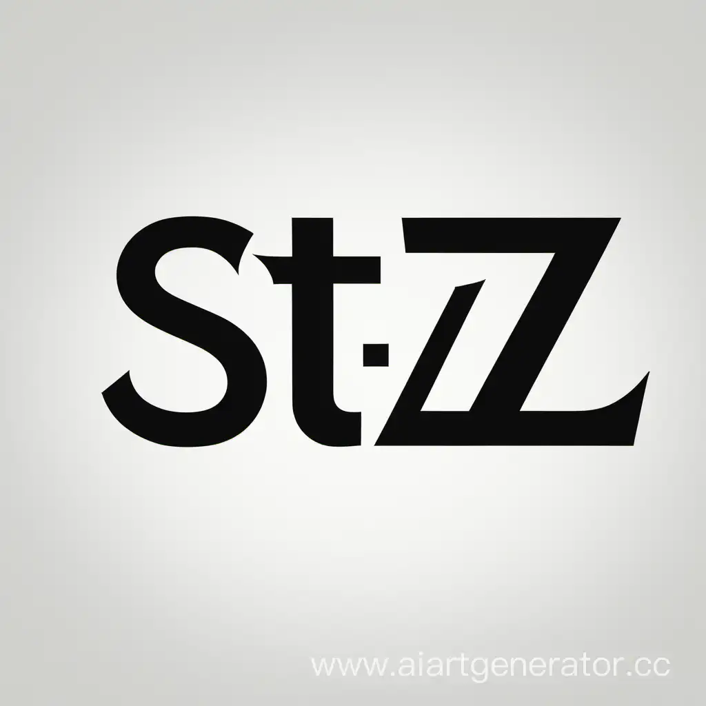 A logo that write S.T.Z , the word is black and small and flat.the background is white.