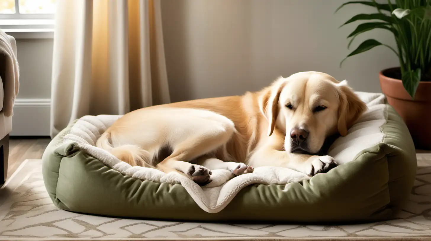 Serene Dog Nap in Luxurious Surroundings