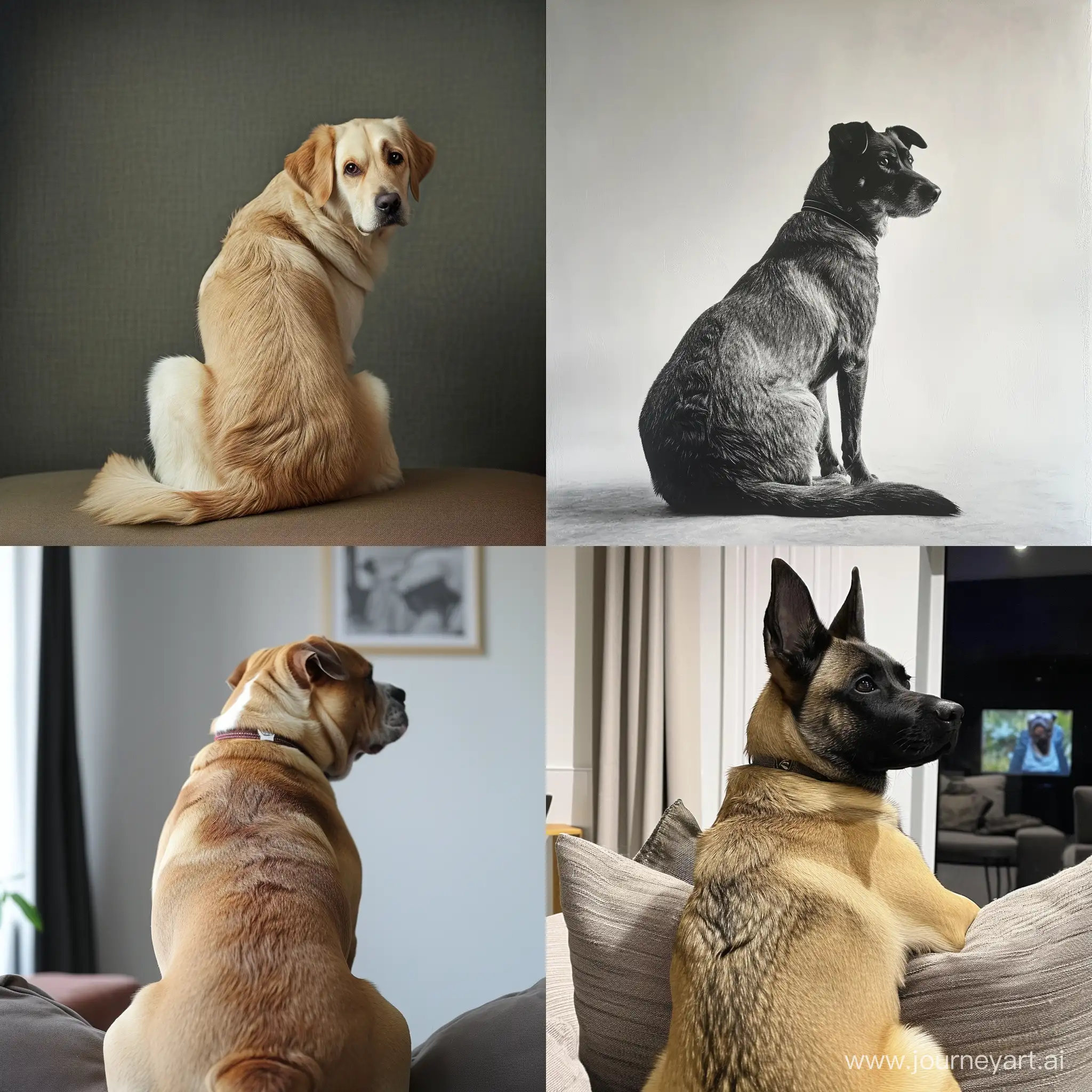 Adorable-Realistic-Dog-Sitting-Elegantly-Unique-Artwork