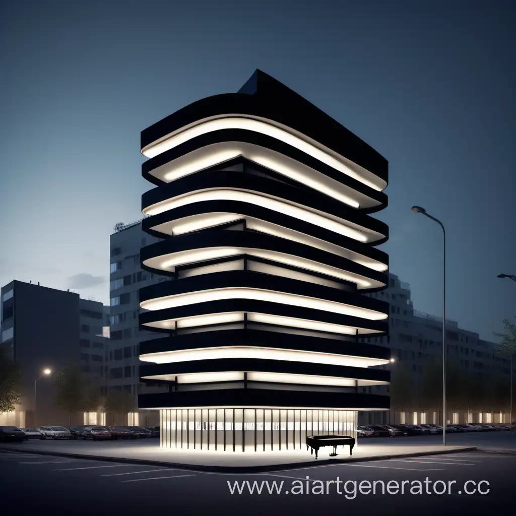 Urban-PianoShaped-Building-with-Parking-and-Artificial-Lighting