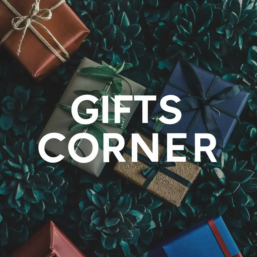 logo, Gifts, with the text "Gifts corner", typography, be used in Events industry