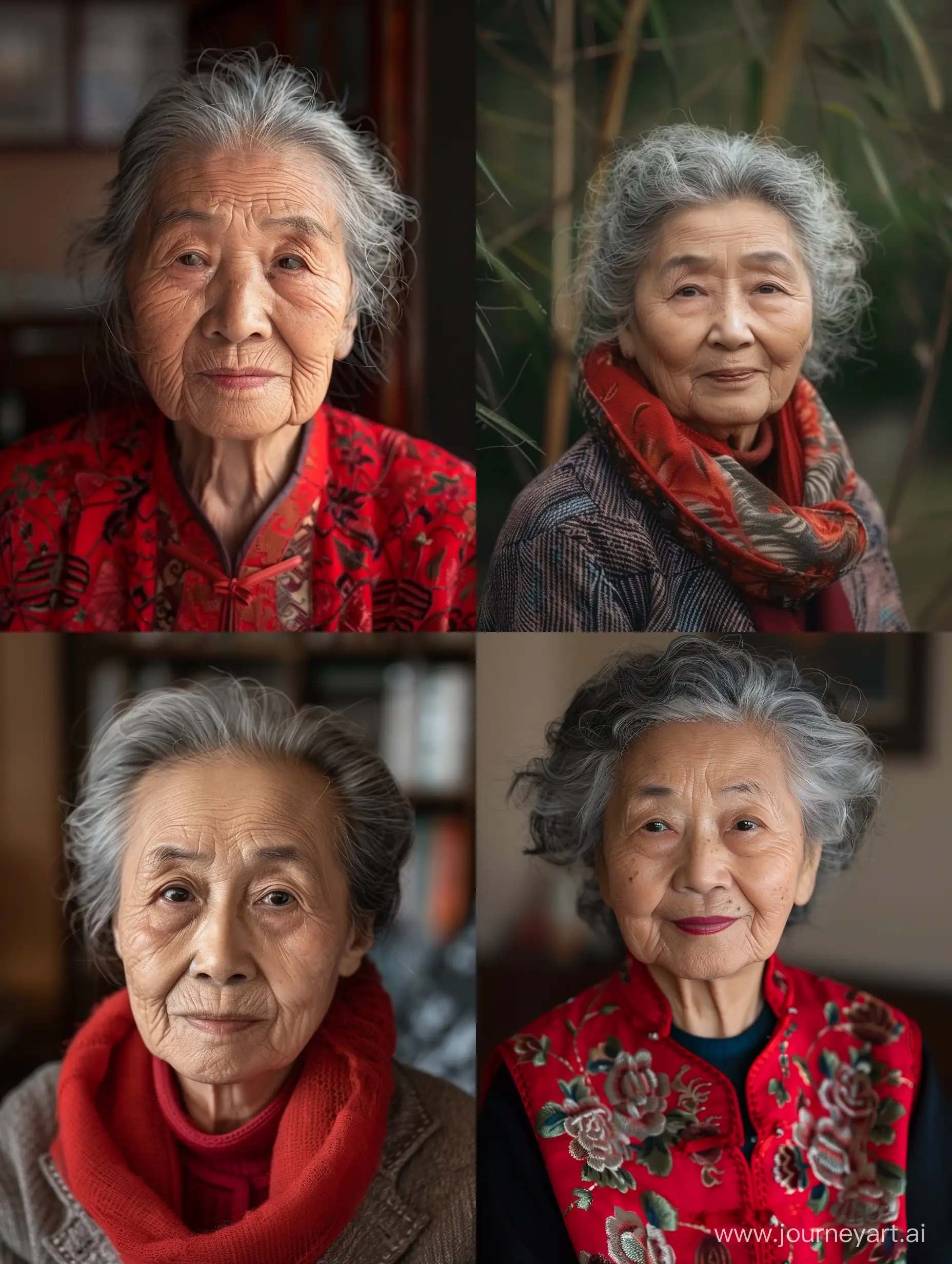 Intelligent-Chinese-Grandmother-Gazing-at-Camera