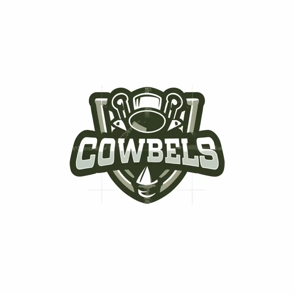 a logo design,with the text "COWBELLS", main symbol:COWBELL,Moderate,be used in Sports Fitness industry,clear background