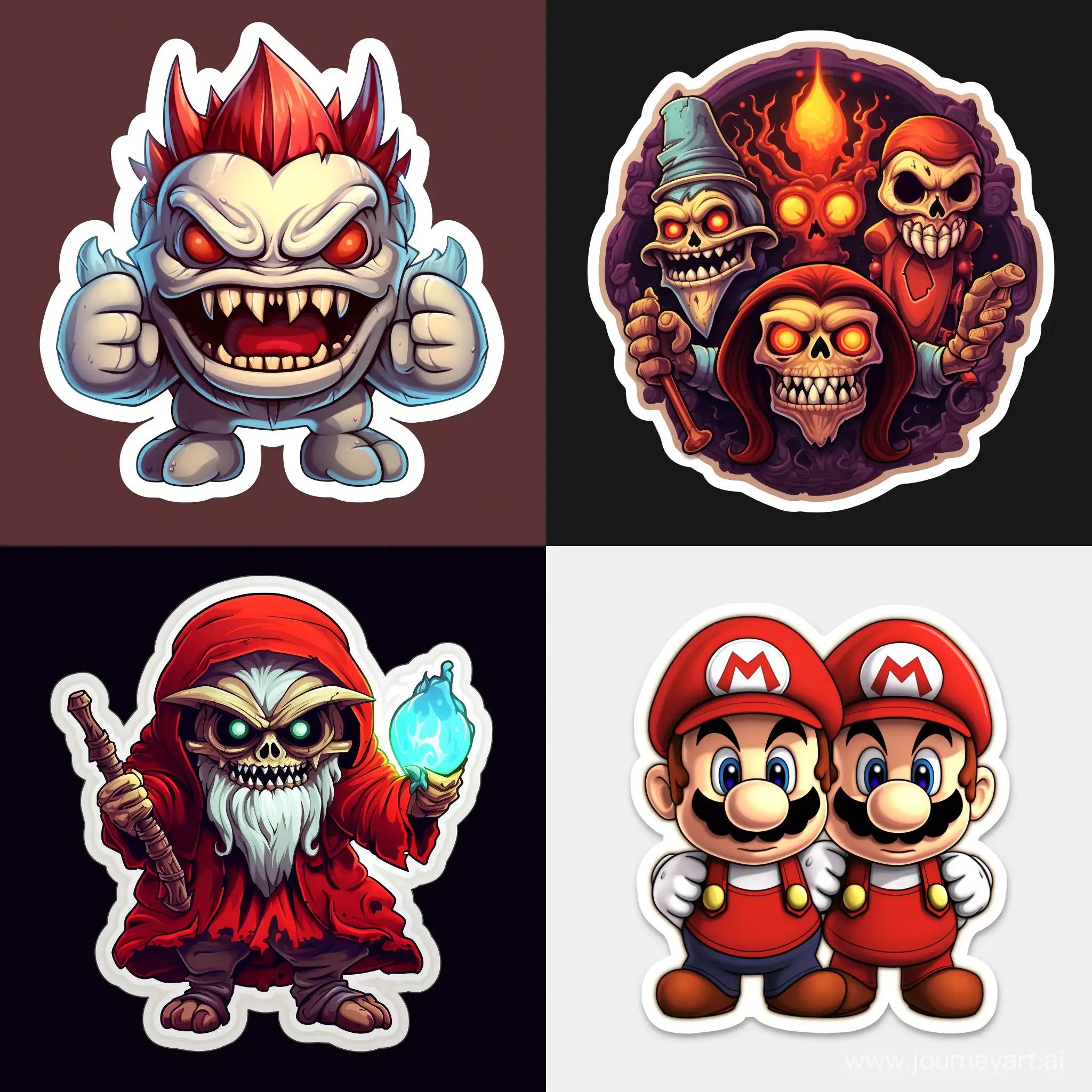 Super-Gnario-Bros-Round-Sticker-HighQuality-Gaming-Sticker