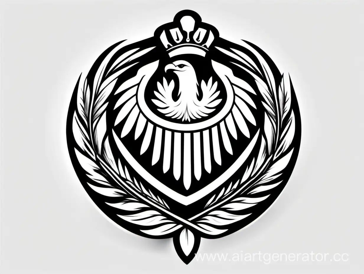 Нарисуй логотип на белом фоне, в виде герба, округленный и перья идут по кругу, современный логотип в хорошем качестве, SVG логотип, простая линейная графика, эпический, еретики, индивидуалисты, соревновательный