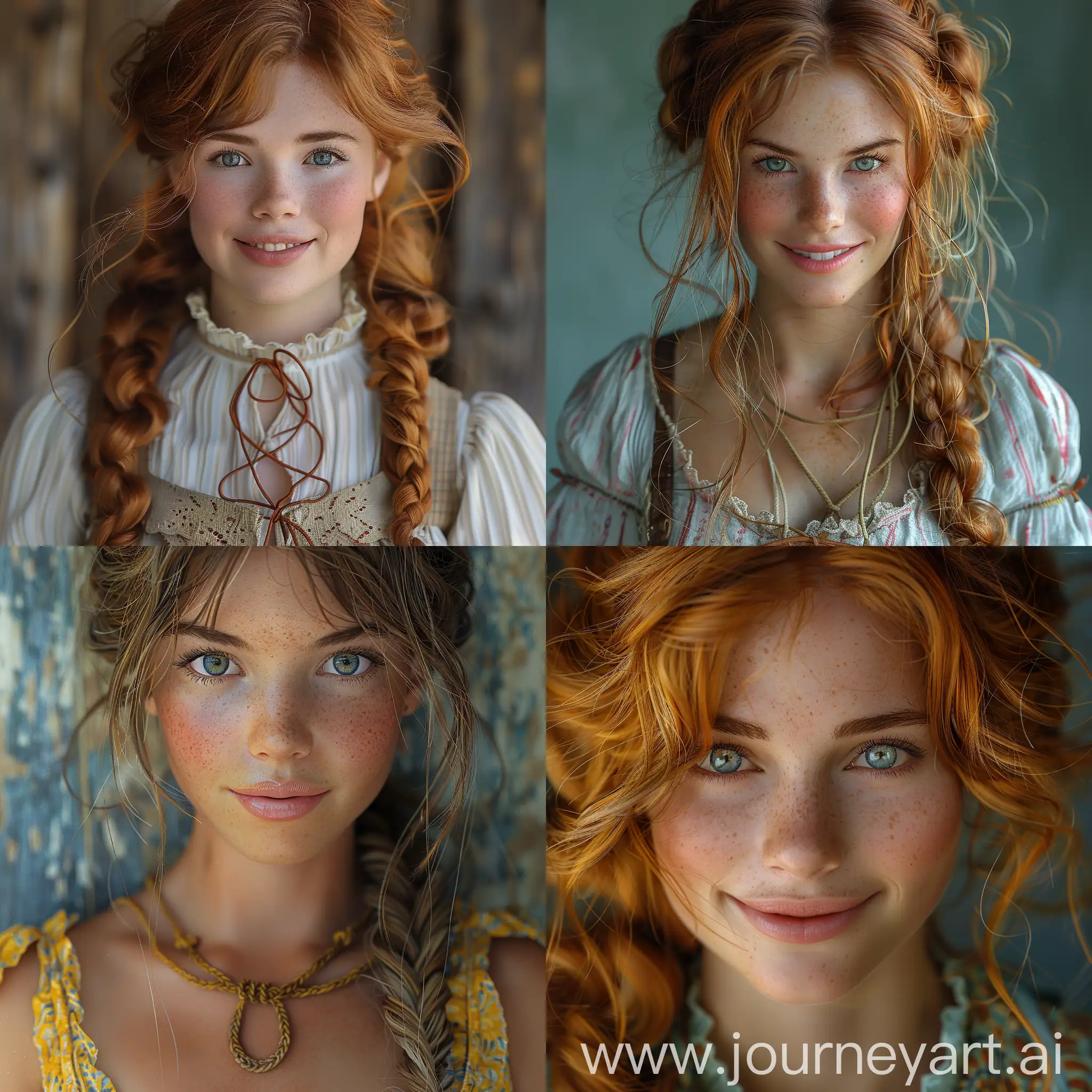 extremely detailed, realistic, perfect lighting, intricate details, 13 yo wild pippi langstrumpf, sweden, smile, best quality, masterpiece, highres, 8K, half body,  --style raw --stylize 750