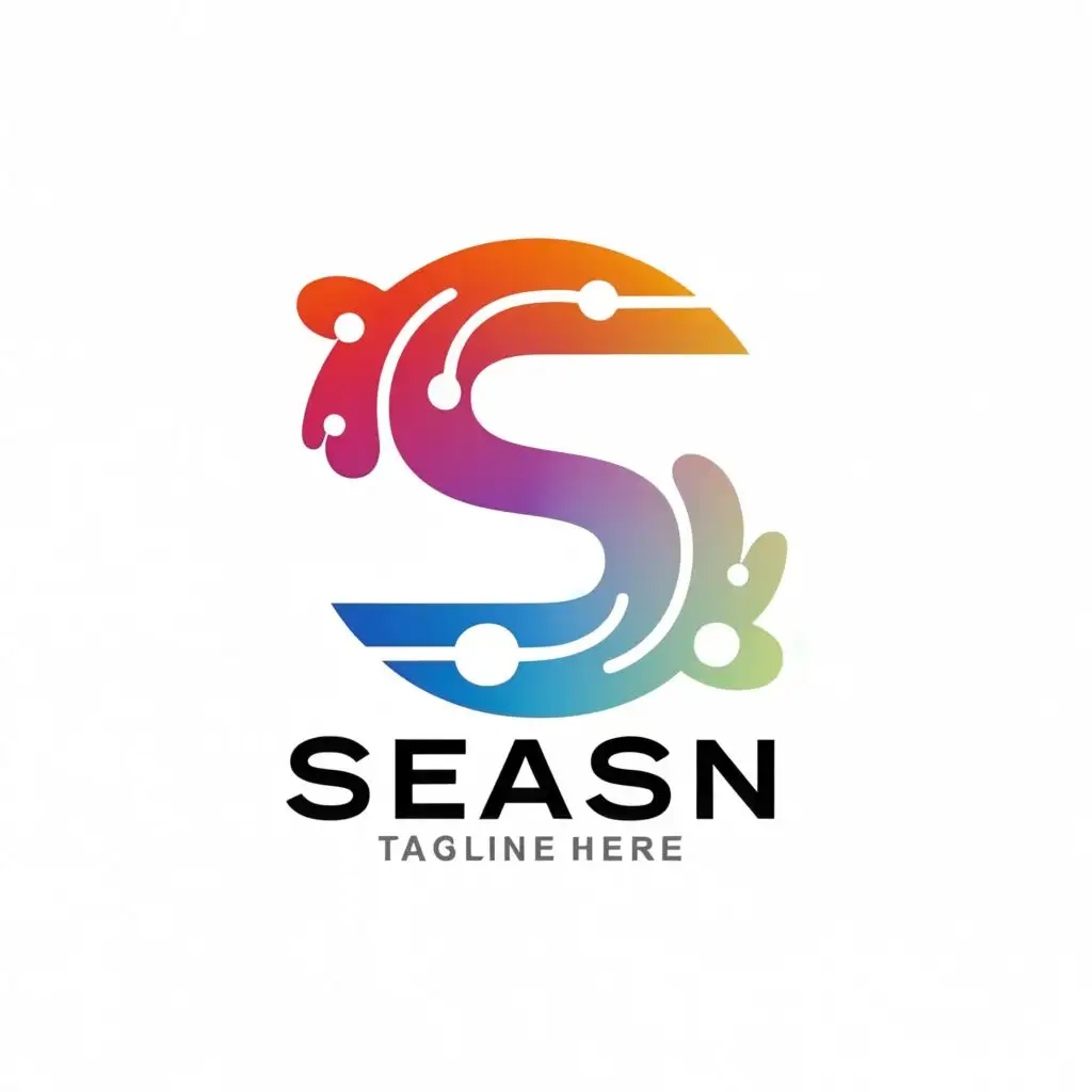 logo, """
S
""", with the text "Season", typography, be used in Technology industry