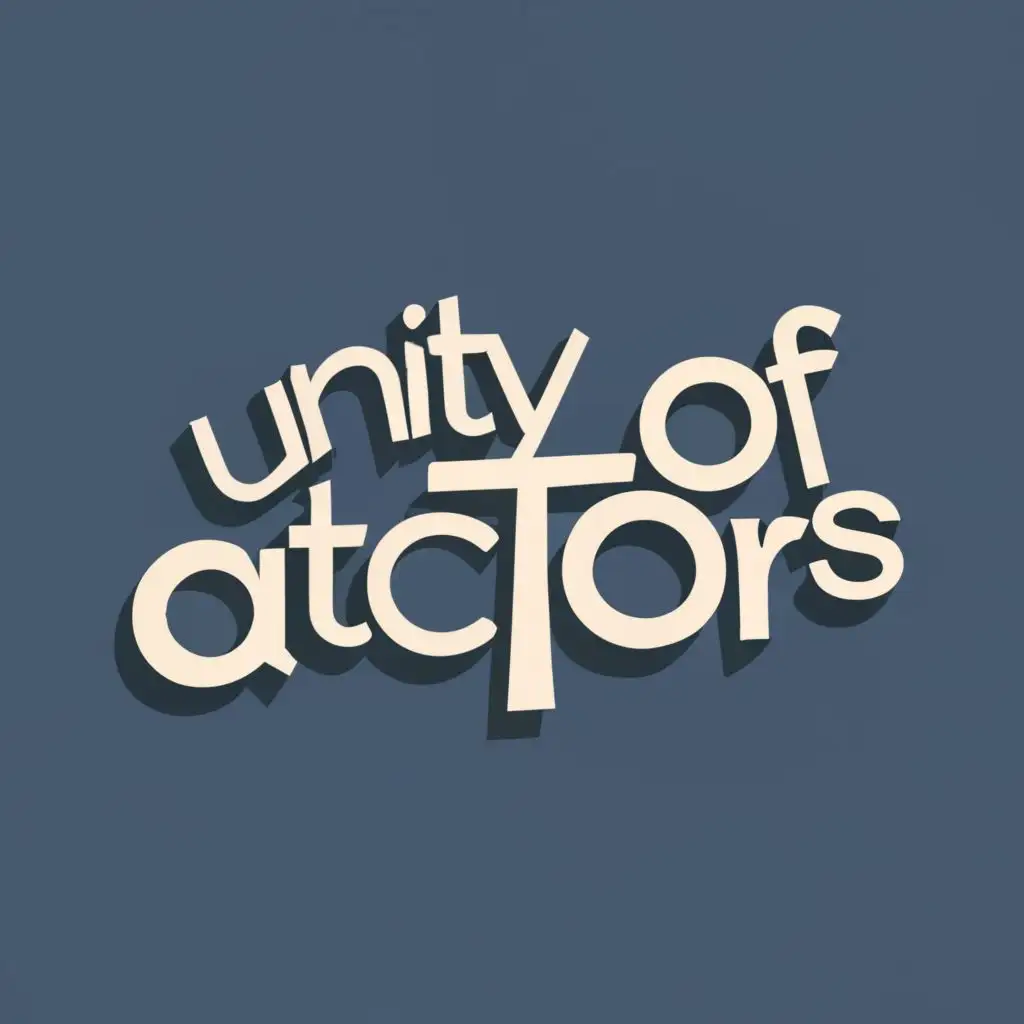 logo, unity of actors, with the text "unity of actors", typography, be used in Entertainment industry