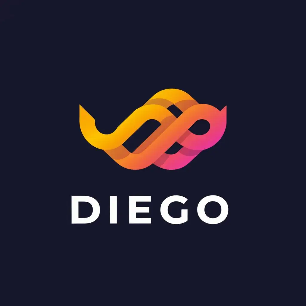 a logo design,with the text "Diego", main symbol:wave orange,Moderate,be used in Technology industry,clear background