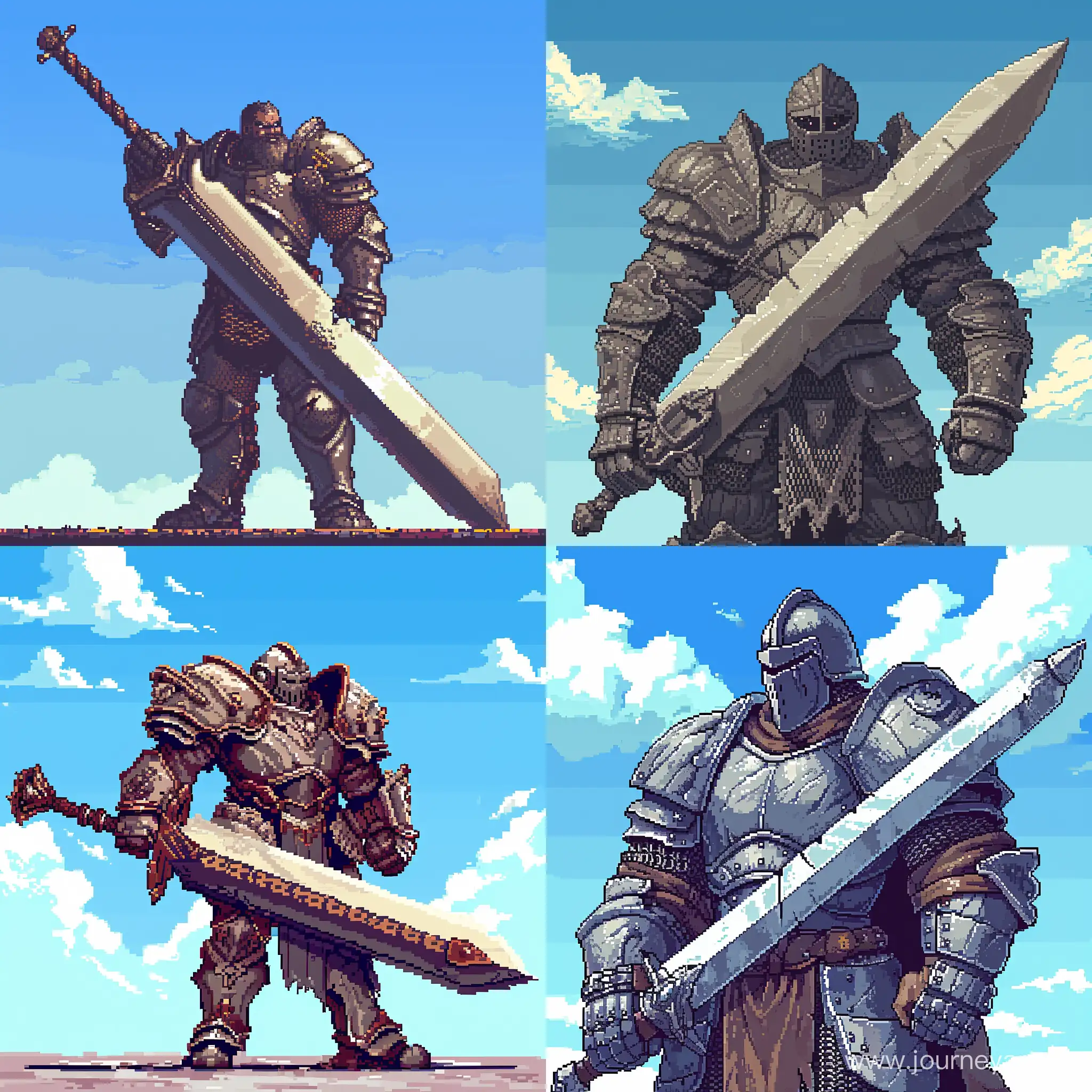 Grim-Armor-Knight-with-Huge-Sword-in-8Bit-Pixel-Art