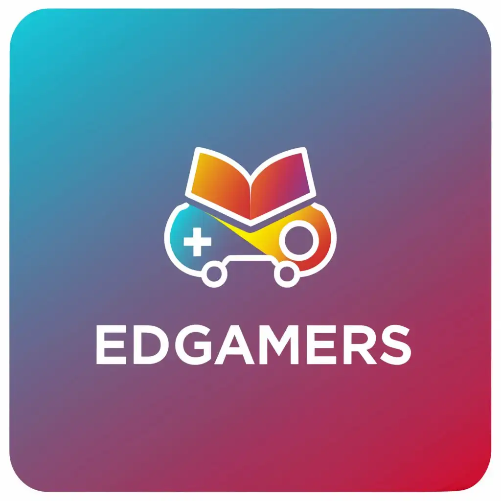 a logo design,with the text "edgamers", main symbol:"Create a dynamic logo for EdGamers, blending education and gaming, reflecting fun, learning, and innovation.",Moderate,clear background