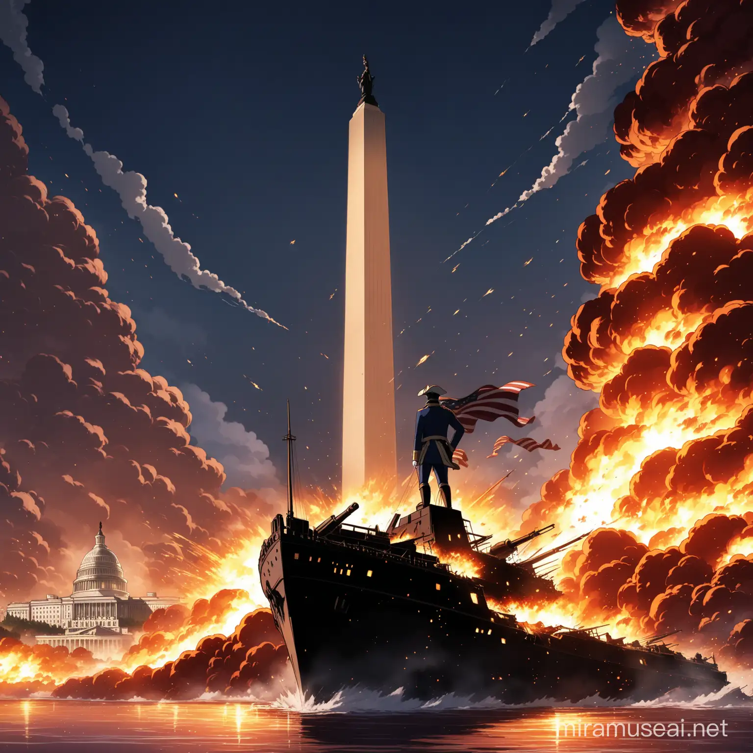 Anime Destruction of Washington Chaos and Catastrophe Unleashed