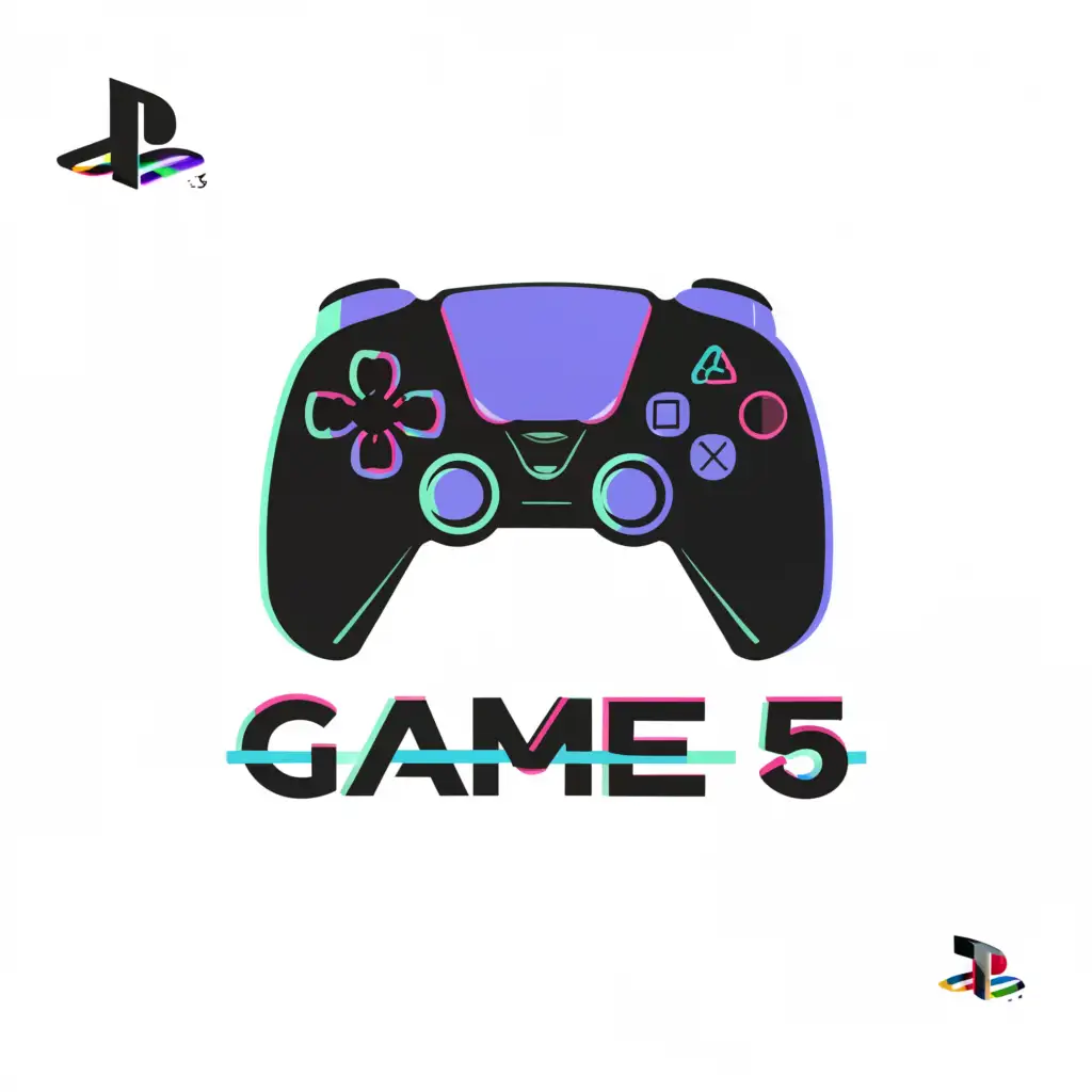 a logo design,with the text "PS5", main symbol:GAMER. GAME ZONE,Moderate,be used in Entertainment industry,clear background