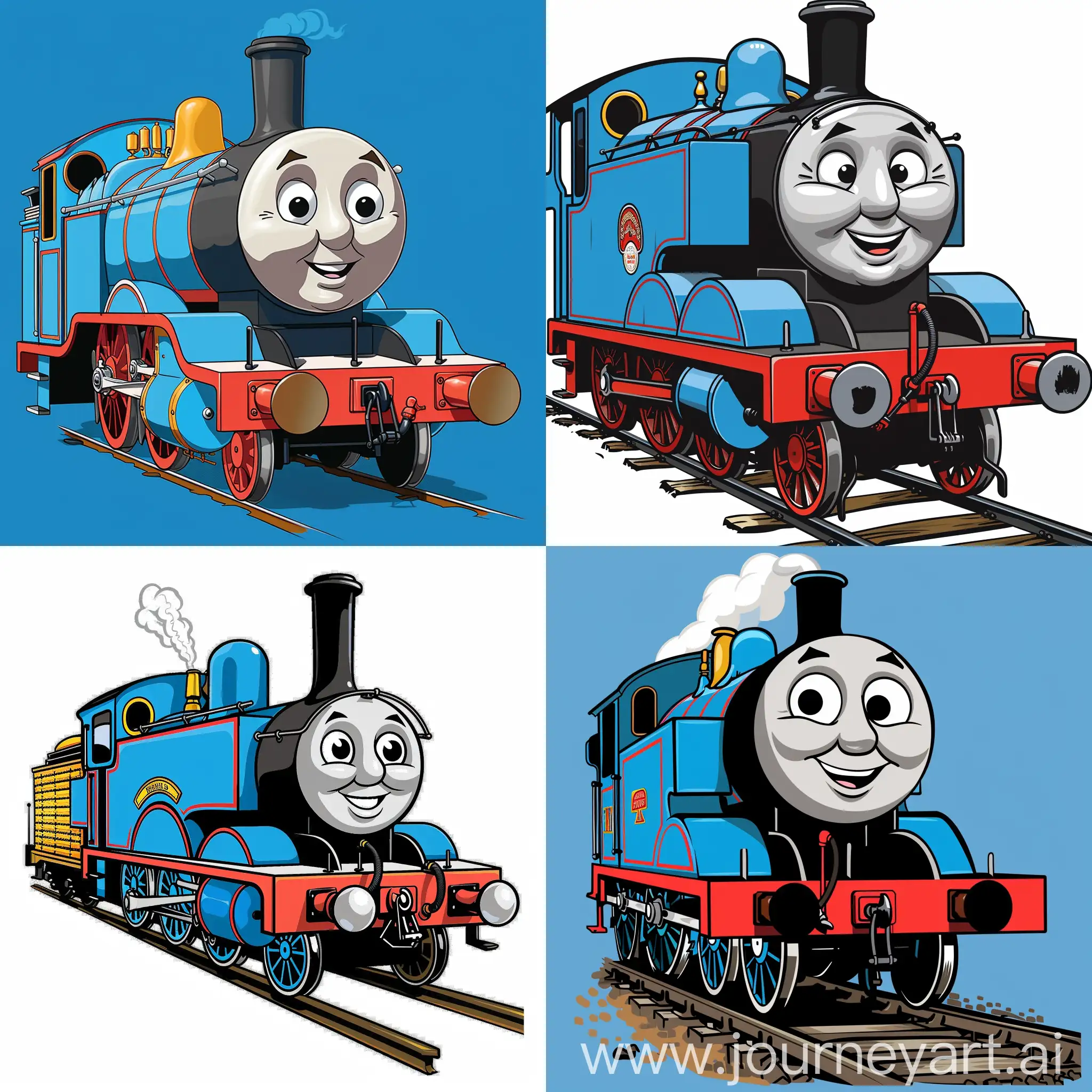 Vibrant-Thomas-the-Train-Vector-Design