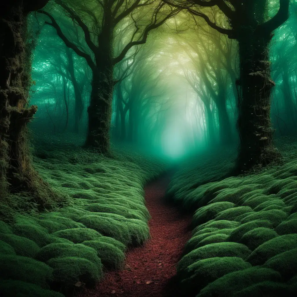 Enchanting Magical Forest Landscape with Mystical Creatures