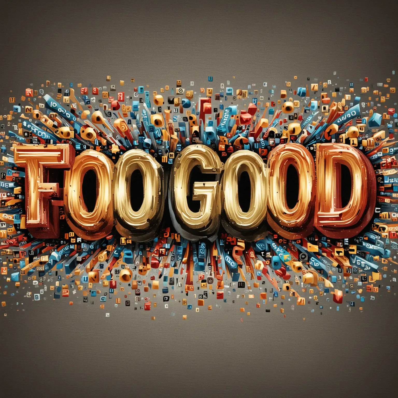 Create flashy "Too Good!" word art 