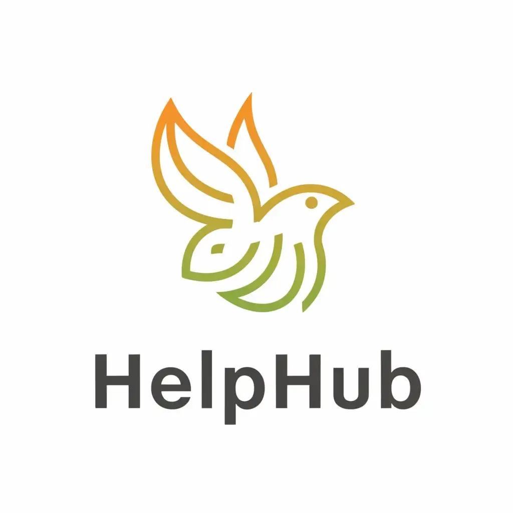 a logo design,with the text "HelpHub", main symbol:Peace,Minimalistic,be used in Nonprofit industry,clear background