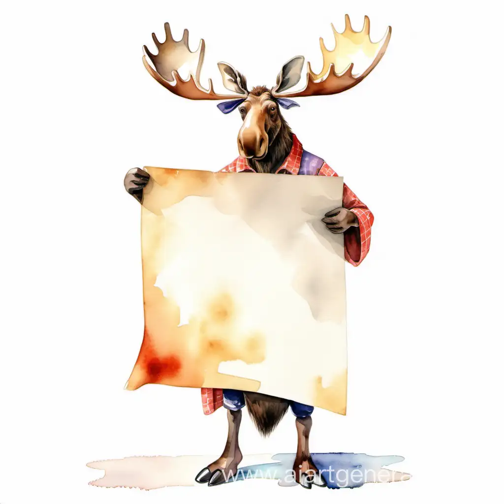 FullGrown-Moose-Holding-Watercolor-Painting