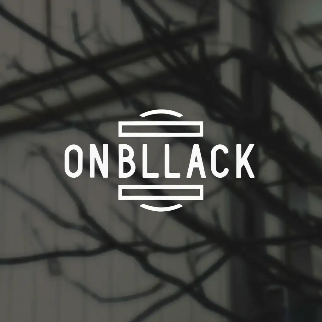 a logo design,with the text "OnBlack", main symbol:Only the word,Minimalistic,be used in Sports Fitness industry,clear background