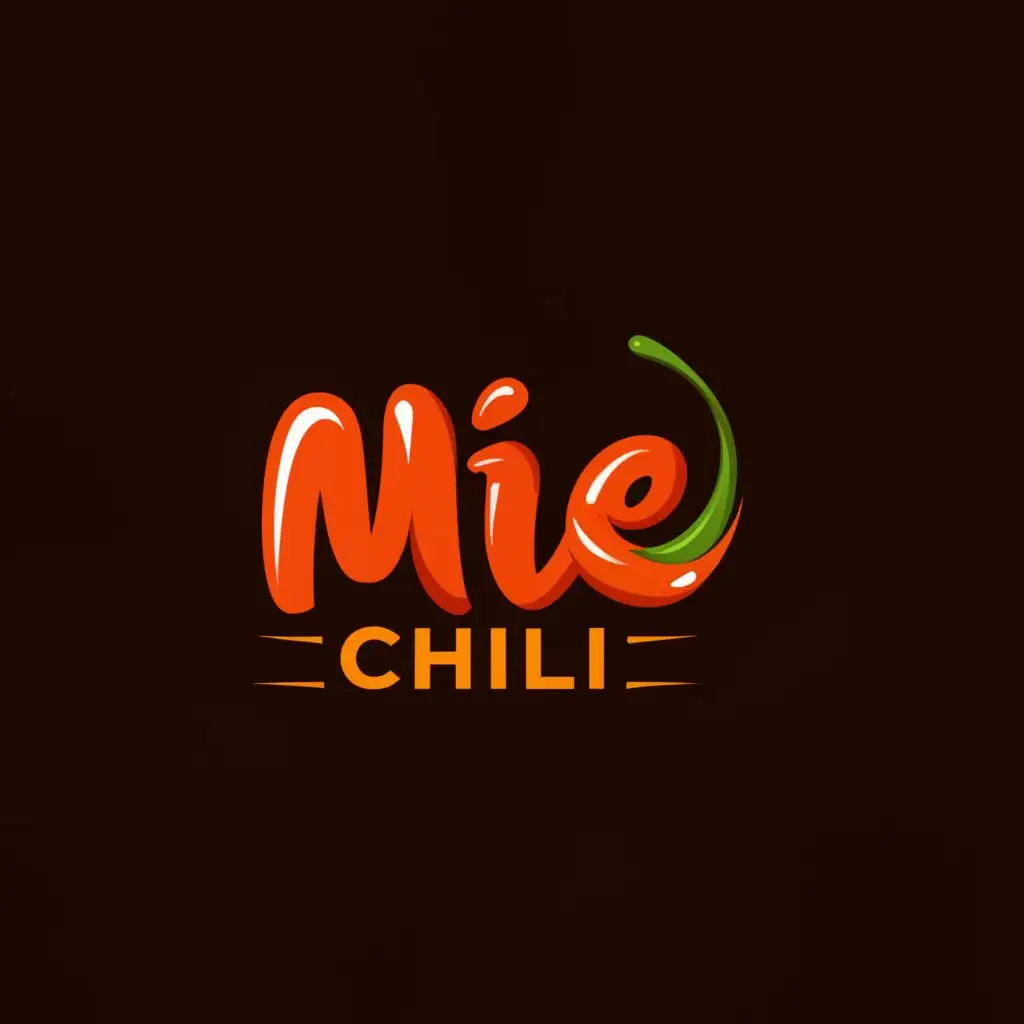 a logo design,with the text "Mie chili", main symbol:Chili,Moderate,be used in Restaurant industry,clear background