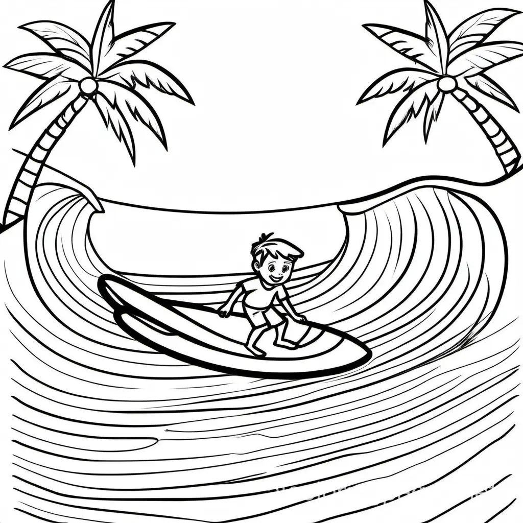 Surfing-Kids-in-Puerto-Rico-Coloring-Page