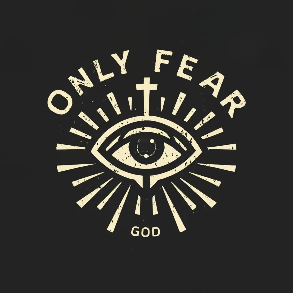 a logo design,with the text "ONLY FEAR GOD", main symbol:Only Fear God,Moderate,clear background