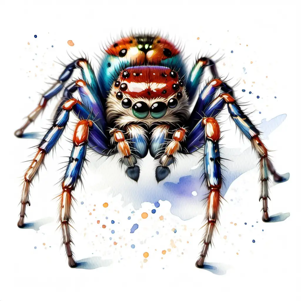 Watercolor Jumping Spider