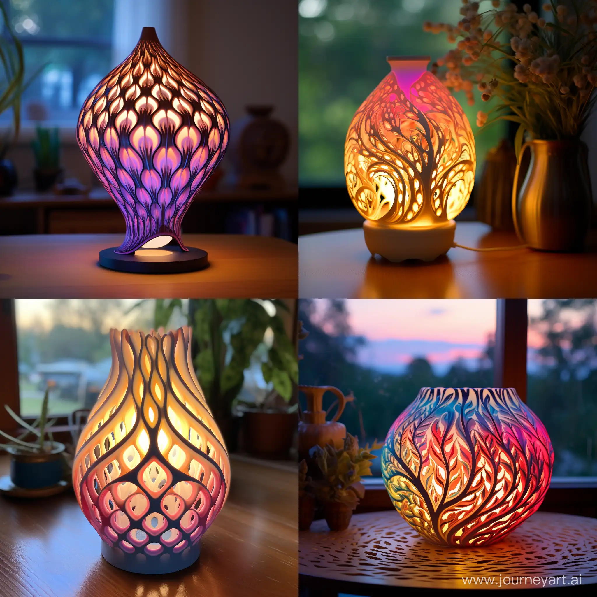 Mesmerizing-3D-Printed-Light-Lamp-with-Lush-Patterns