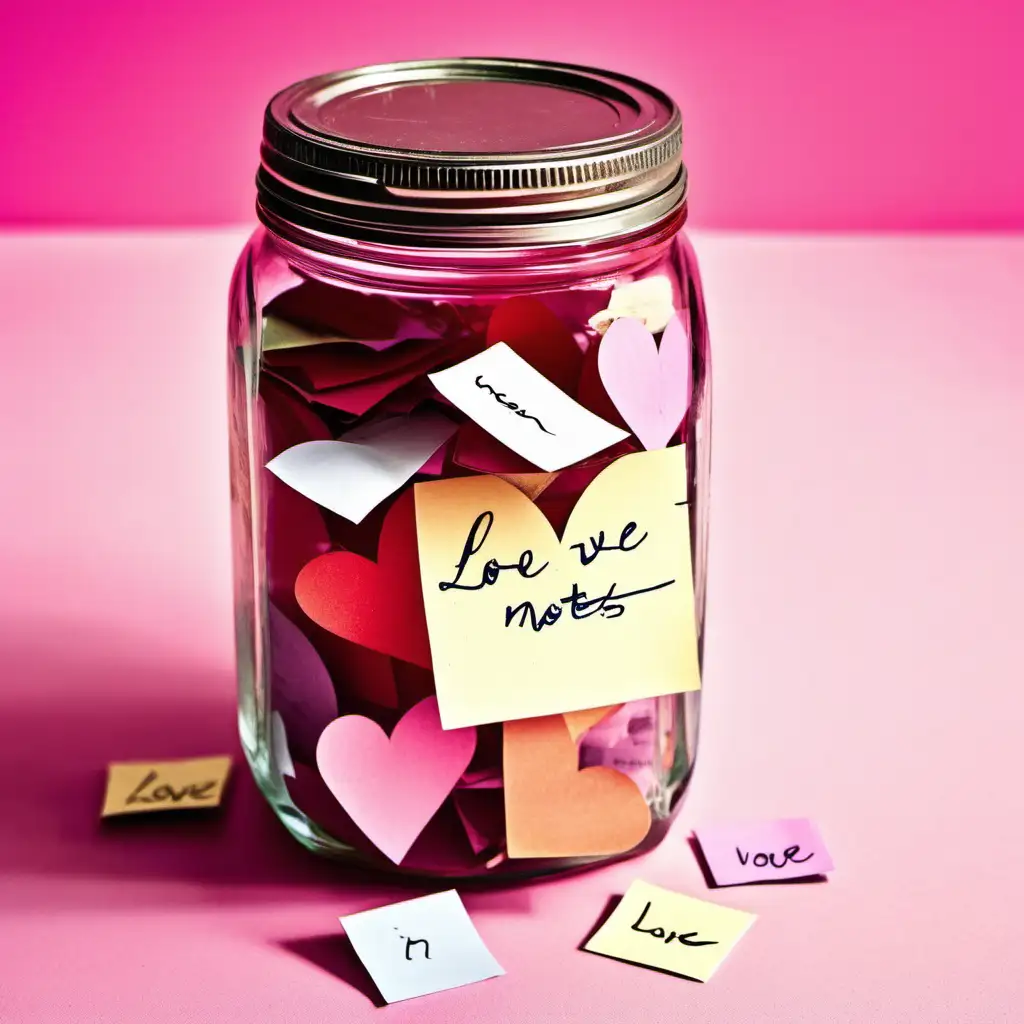 Romantic Love Notes Captured in a Mason Jar