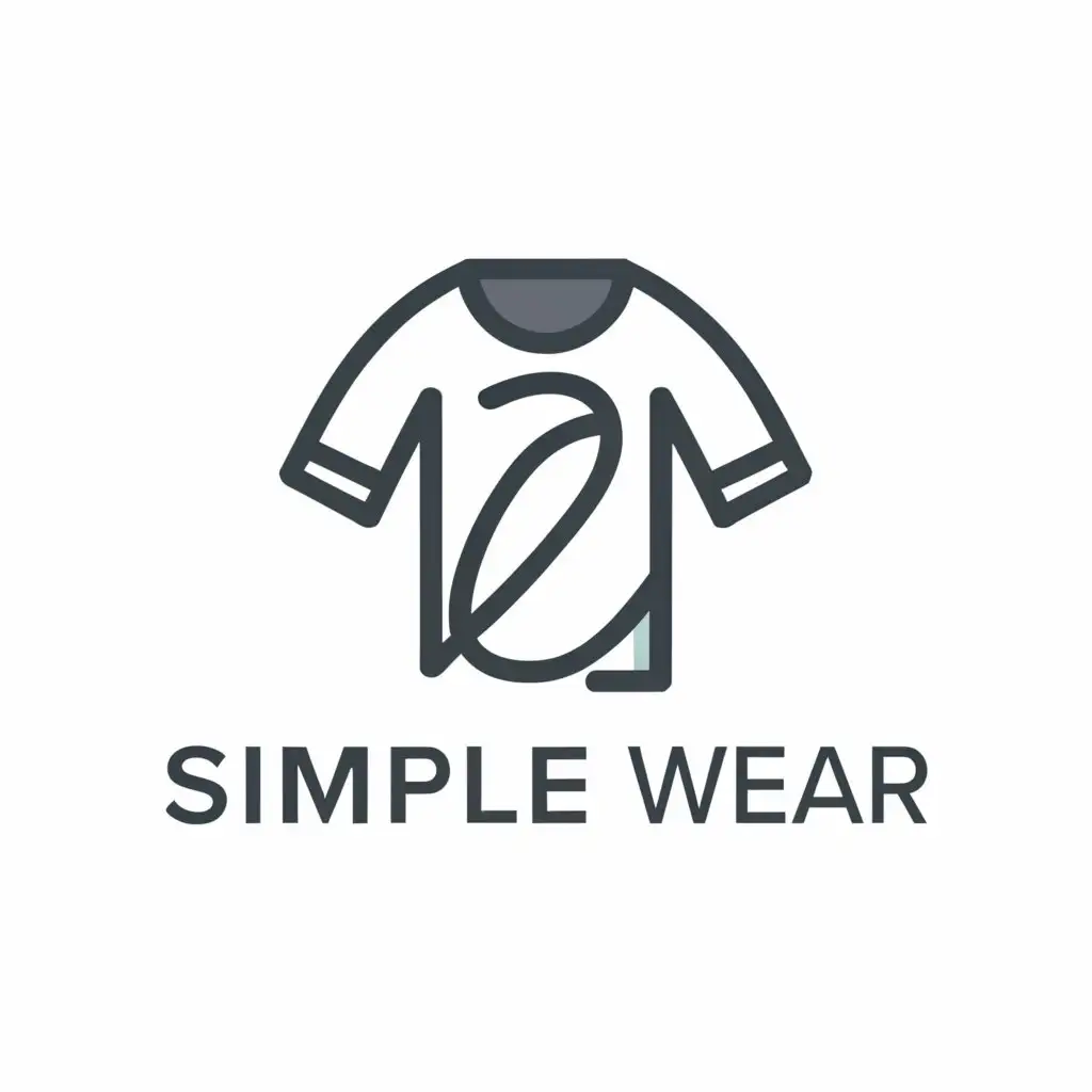 a logo design,with the text "simple wear", main symbol:tee,Moderate,be used in Retail industry,clear background