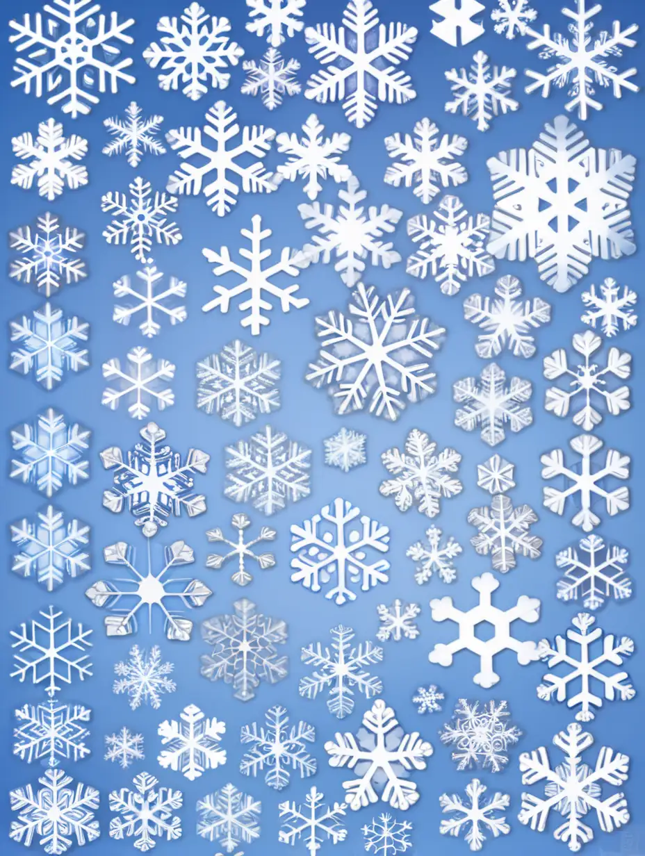 Snowflakes, random numbers per page, High definition