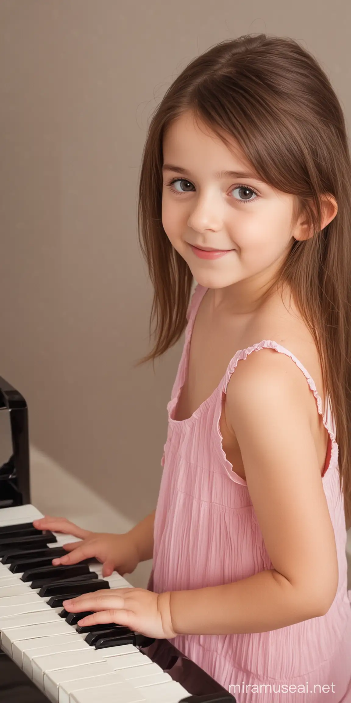 Piano learning for children and singing

