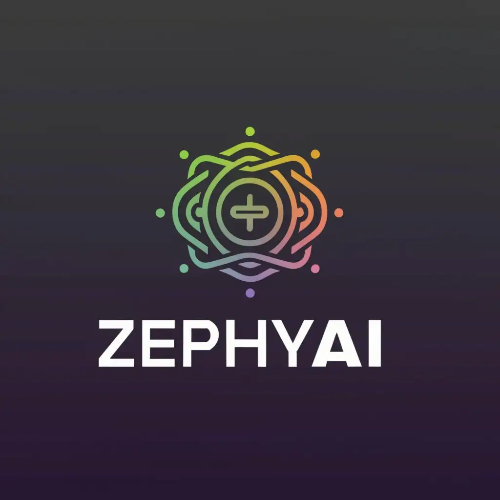 a logo design, with the text 'ZEPHY AI', main symbol: Direction, AI, complex, Intellectual, Minimalistic, be used in the Technology industry, clear background