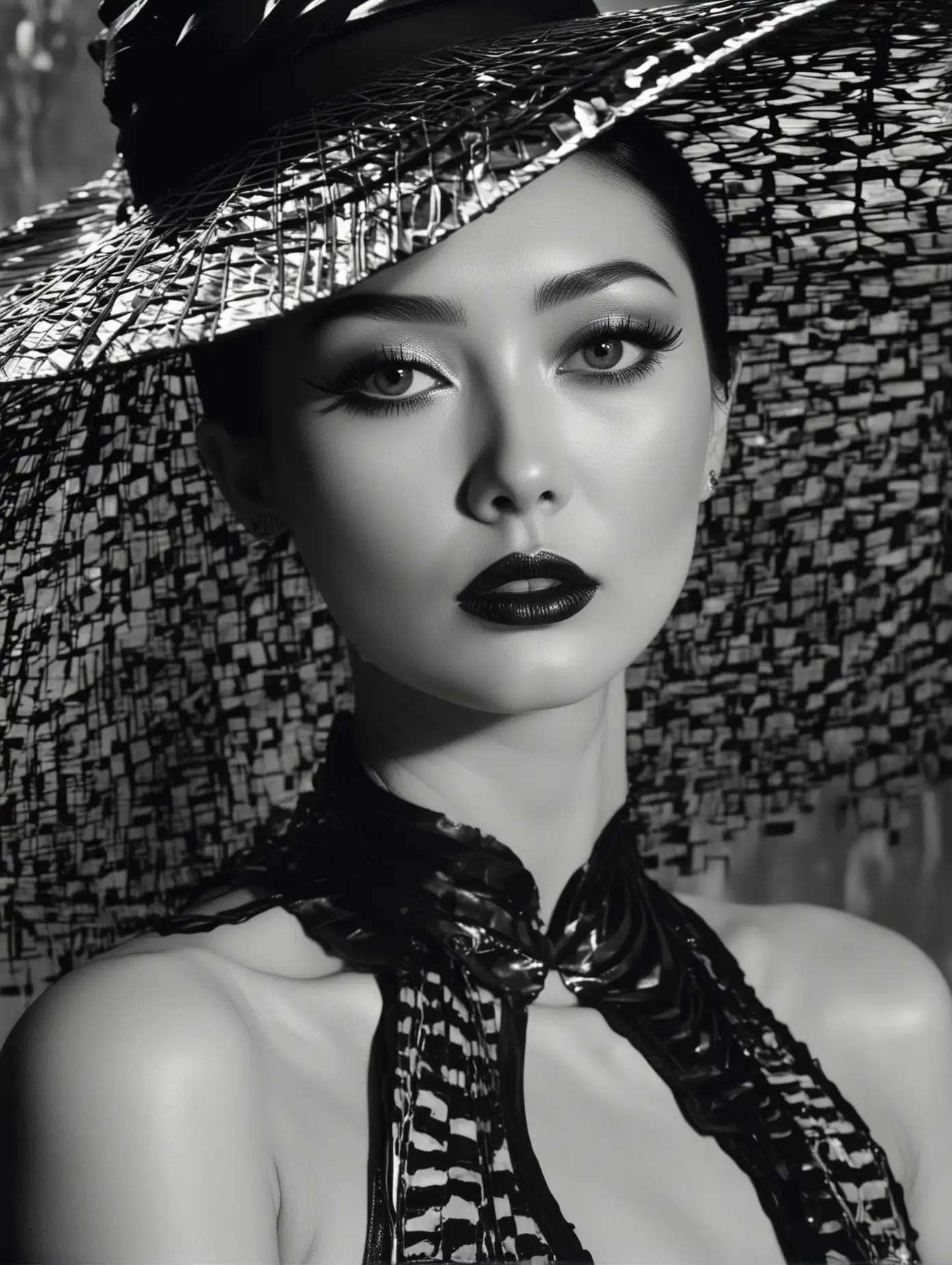 Iconic Black and White Fashion Portrait with Fan Bingbing and Celebrities