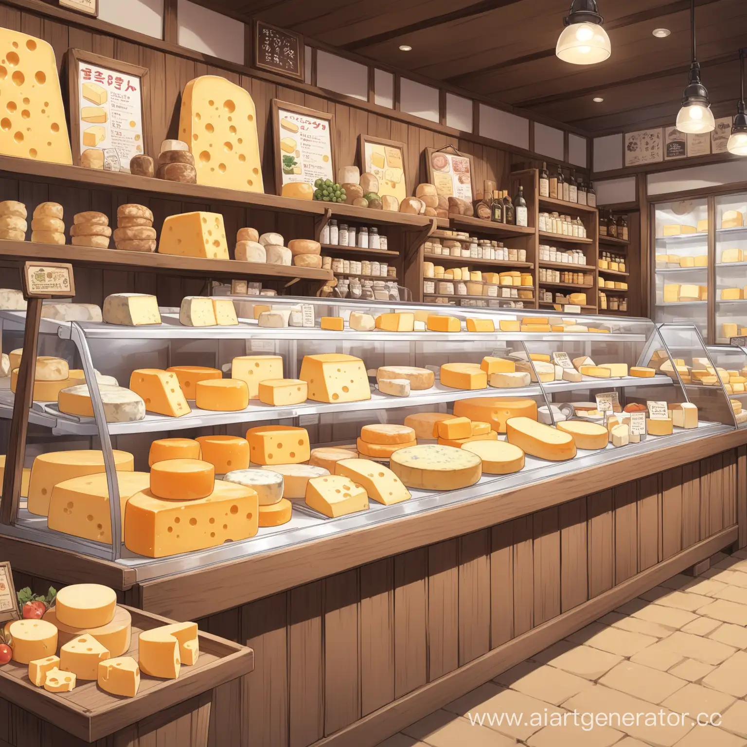 магазин сыра в стиле аниме
