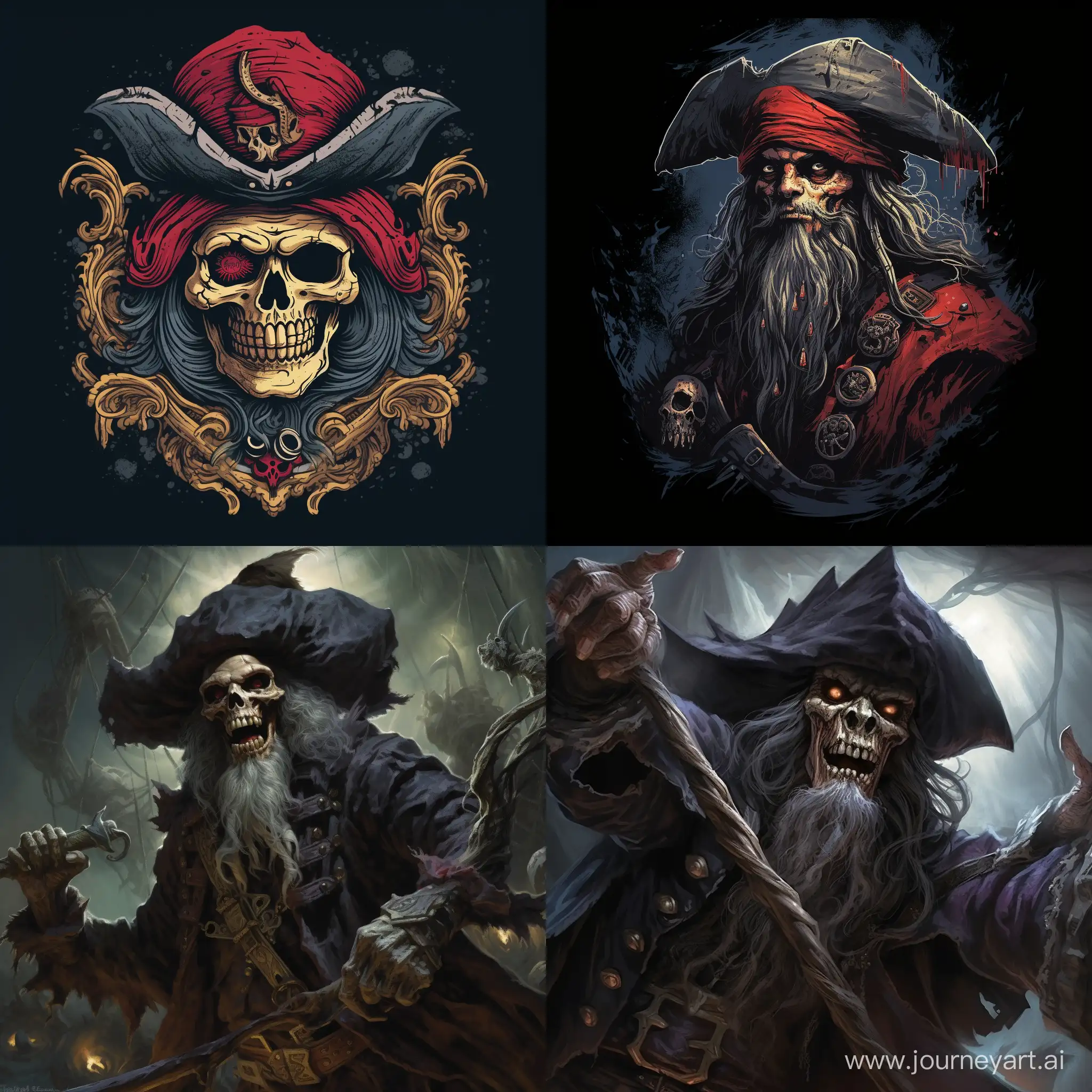 Wizardly-Jolly-Roger-Pirate-Flag-in-Square-Aspect-Ratio