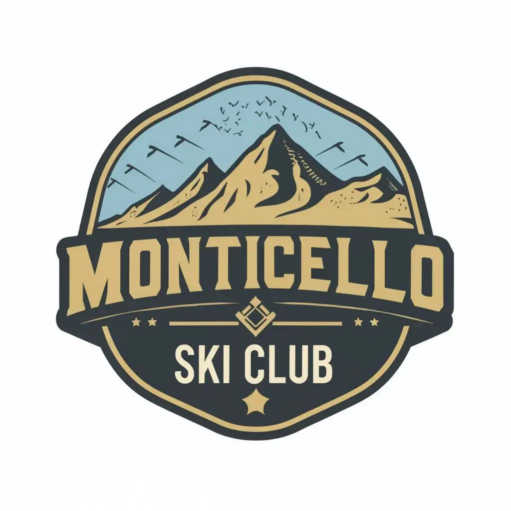 logo, Ski, mountain, with the text "Monticello Ski Club", typography, be used in Sports Fitness industry