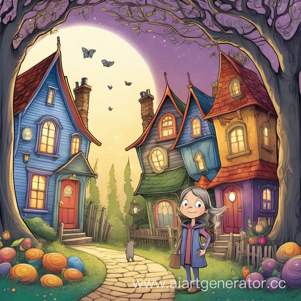Once upon a time, in the quaint town of Willowbrook, lived two siblings, Lily and Oliver. Willowbrook was a happy town with colorful houses and friendly neighbors, but one day, a mysterious spell cast by an old, grumpy wizard turned everything dull and gray.