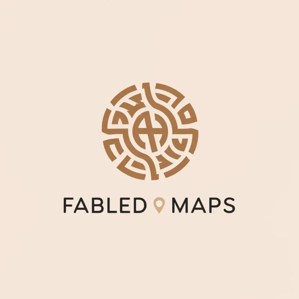 a logo design,with the text "Fabled Maps", main symbol:cartography,Moderate,clear background