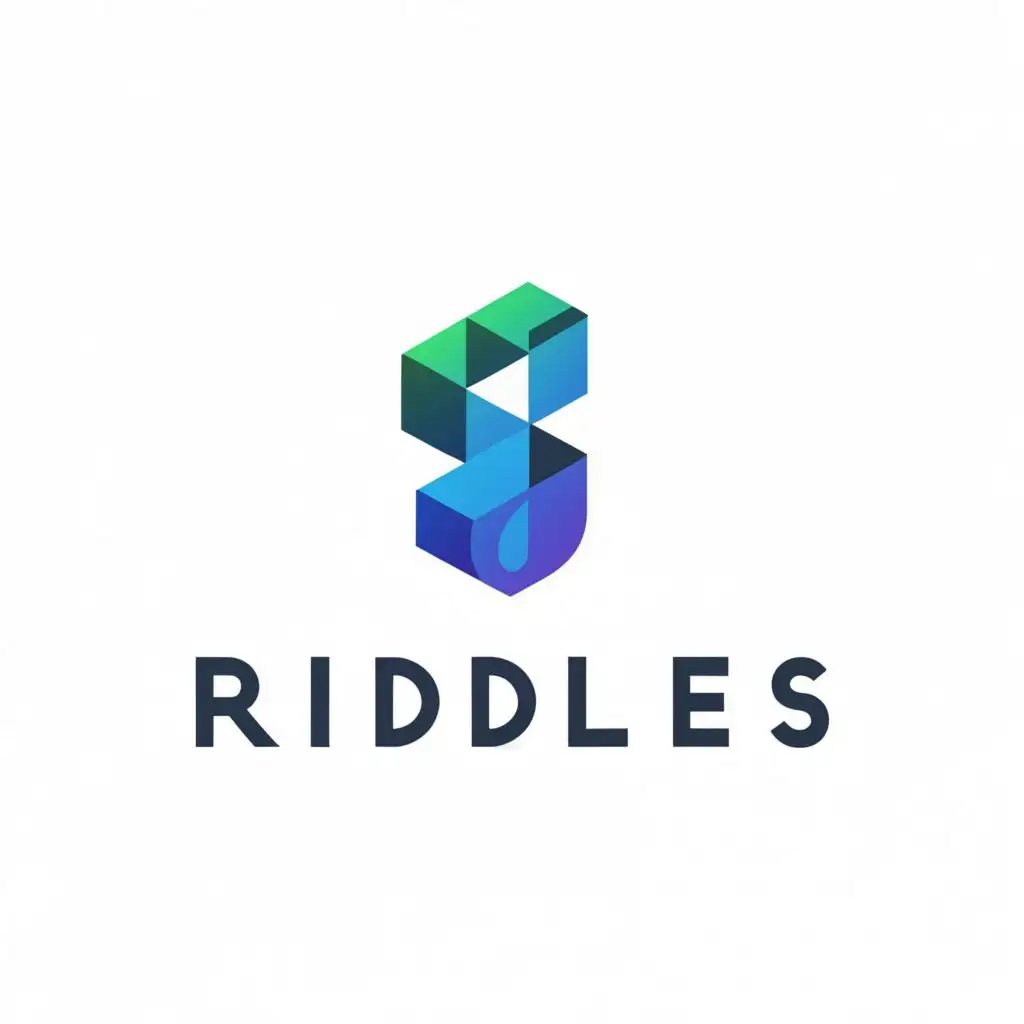 a logo design,with the text "Riddles", main symbol:Riddle,Moderate,be used in Technology industry,clear background